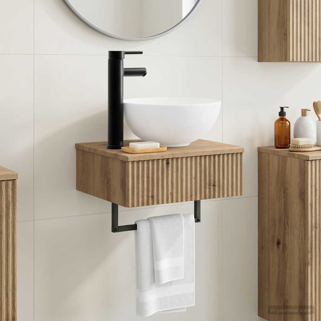 Vegghengt vask Artisan eik 40 x 35 x 39 cm Konstruert tre
