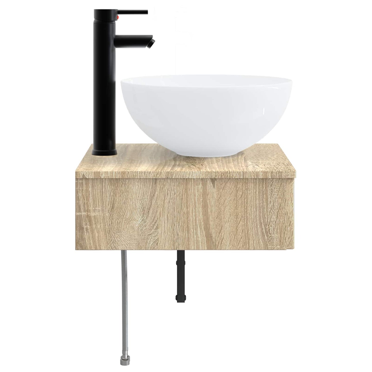 Vegghengt vask Sonoma eik 40 x 41 x 40,5 cm Konstruert tre
