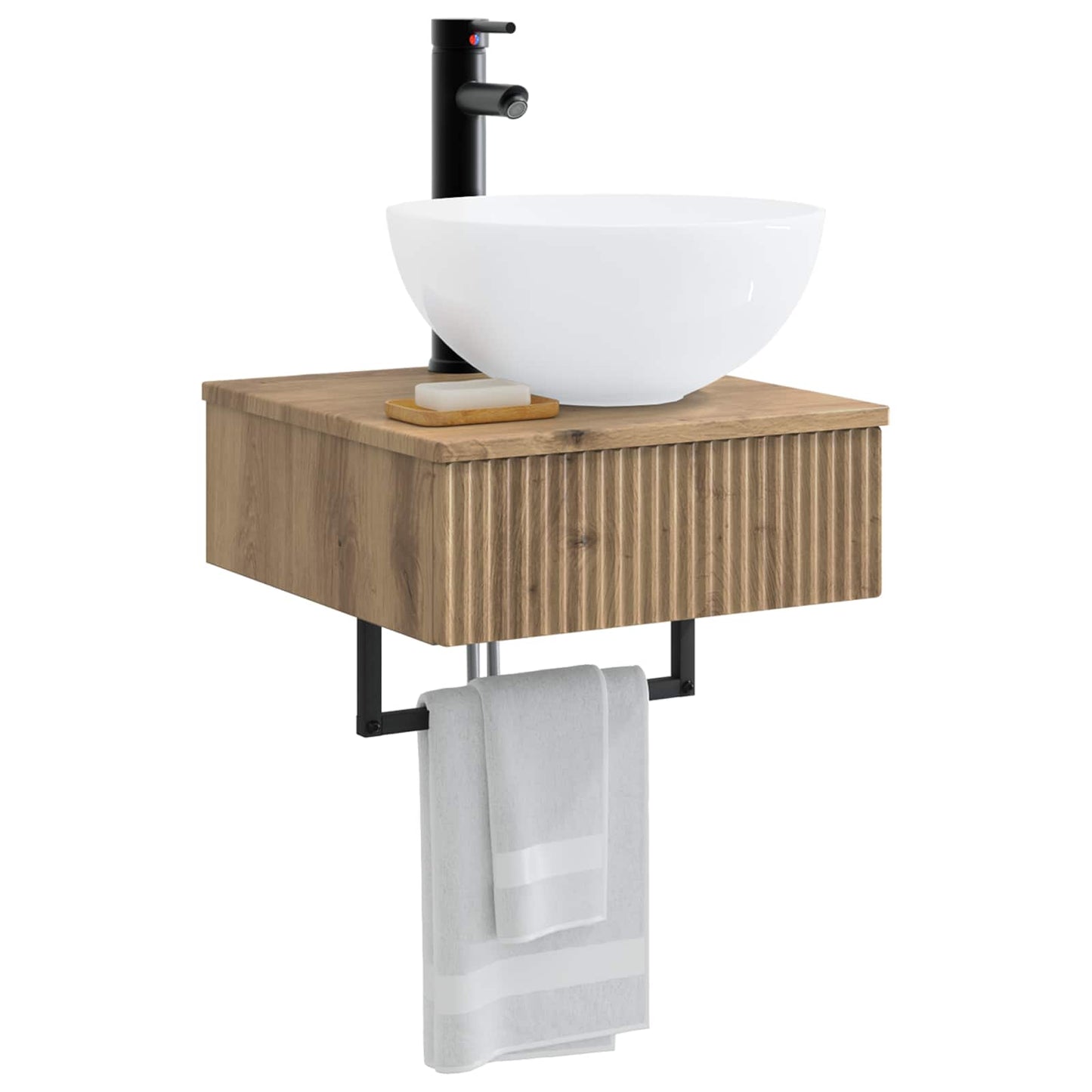 Vegghengt vask Artisan eik 40 x 41 x 40,5 cm Konstruert tre