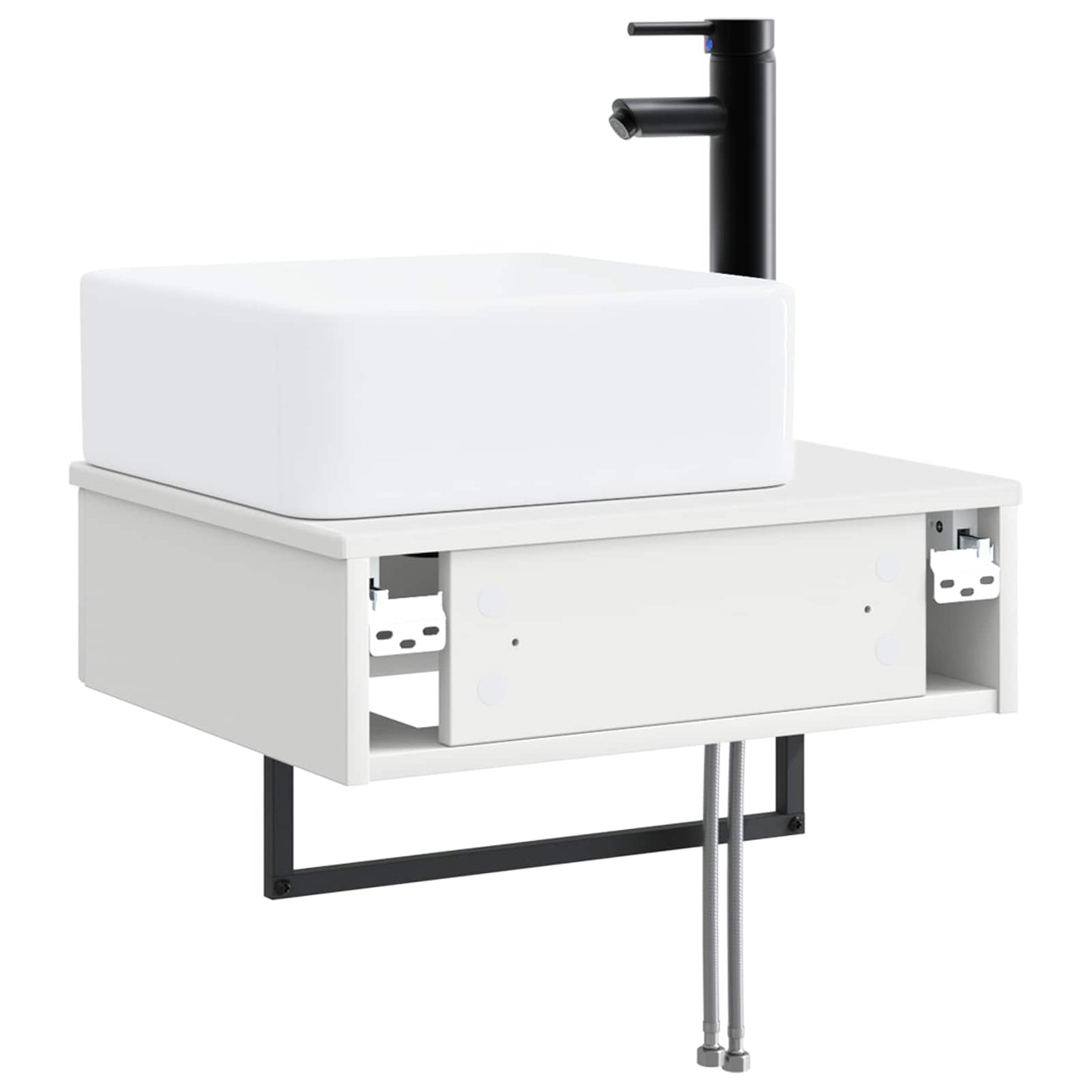 Vegghengt vask Hvit 50 x 41 x 39 cm Konstruert tre