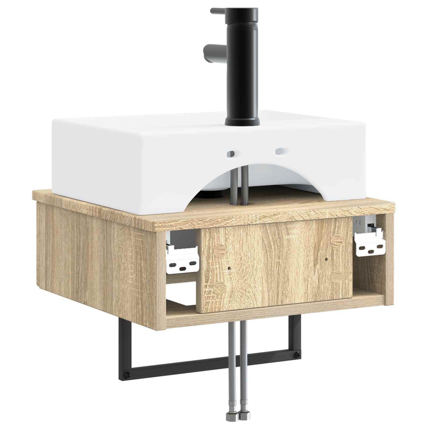 Vegghengt vask Sonoma eik 40 x 41 x 39 cm Konstruert tre