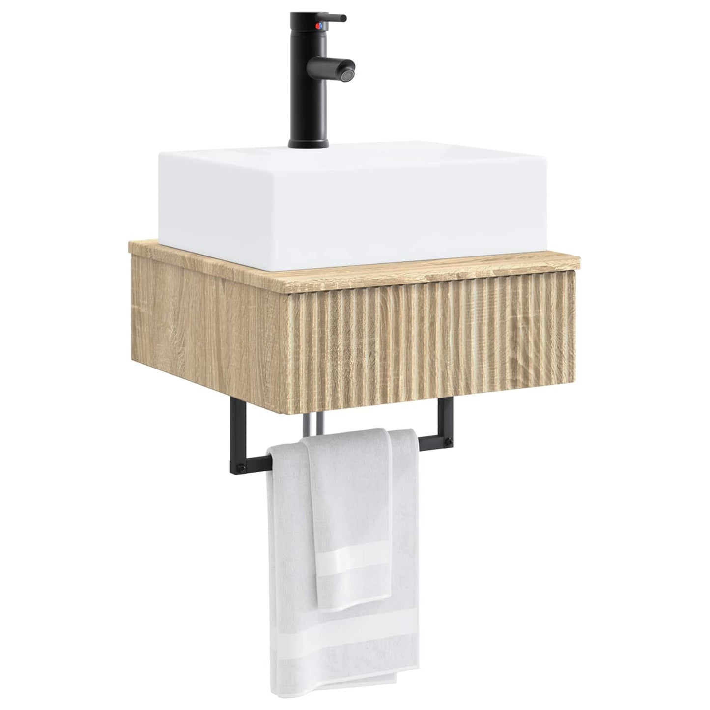 Vegghengt vask Sonoma eik 40 x 41 x 39 cm Konstruert tre