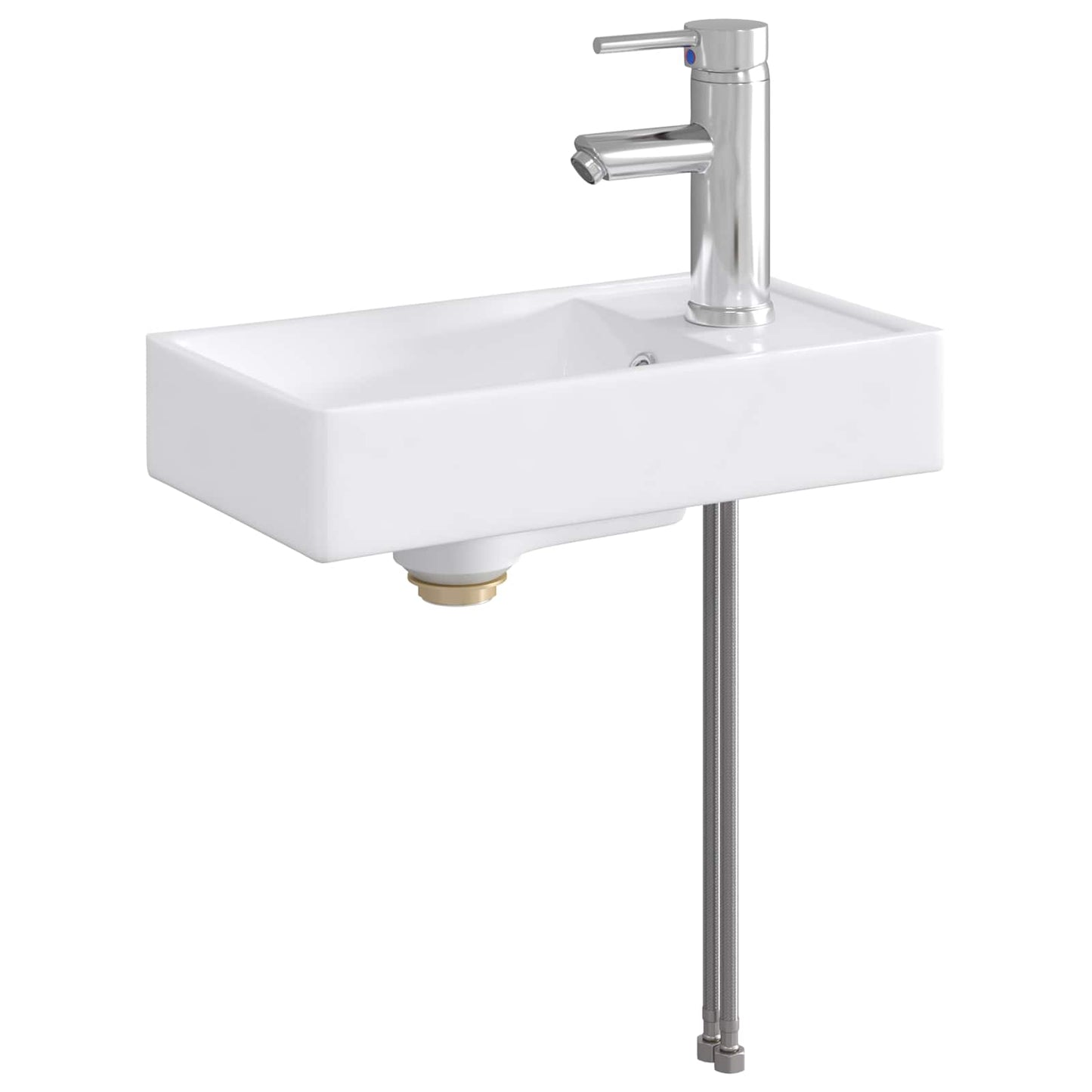 Vaskeservant for bad Krom 40,5 x 22,5 x 11,5 cm Metall