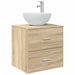 Vegghengt vaskeservant Sonoma eik 49,5 x 41 x 64,5 cm