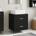 Vegghengt vaskeservant Svart eik 49,5 x 41 x 63 cm