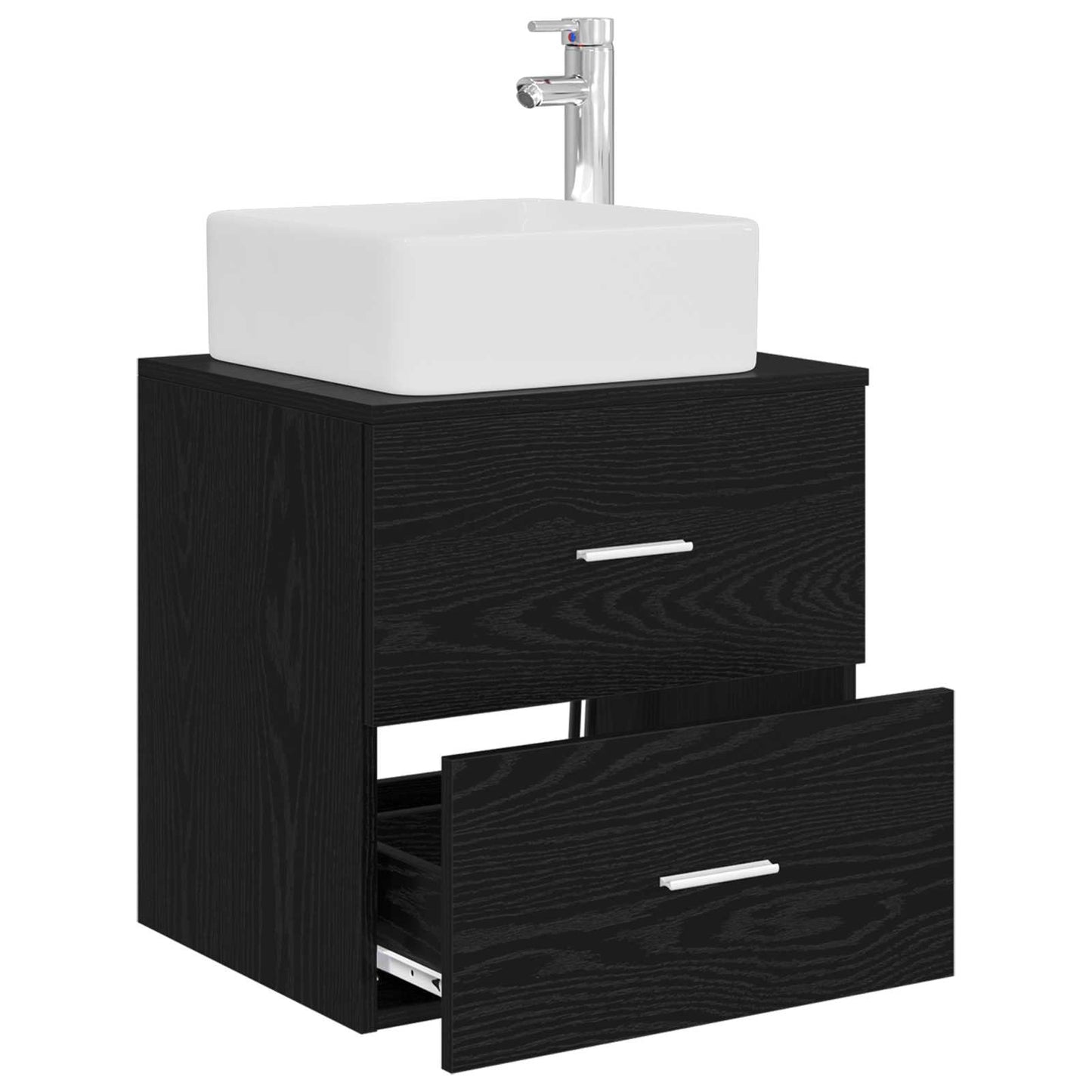 Vegghengt vaskeservant Svart eik 49,5 x 41 x 63 cm