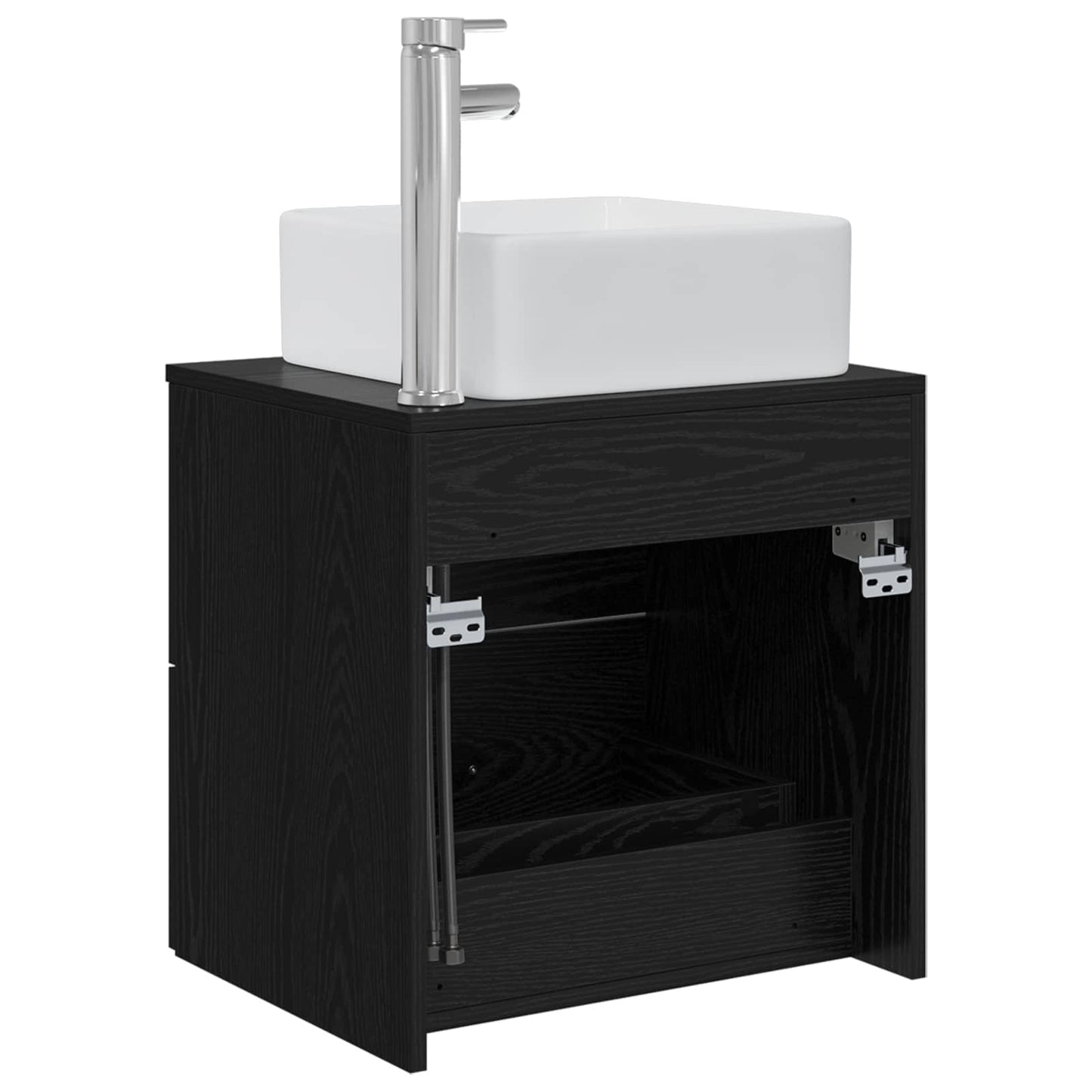 Vegghengt vaskeservant Svart eik 49,5 x 41 x 63 cm
