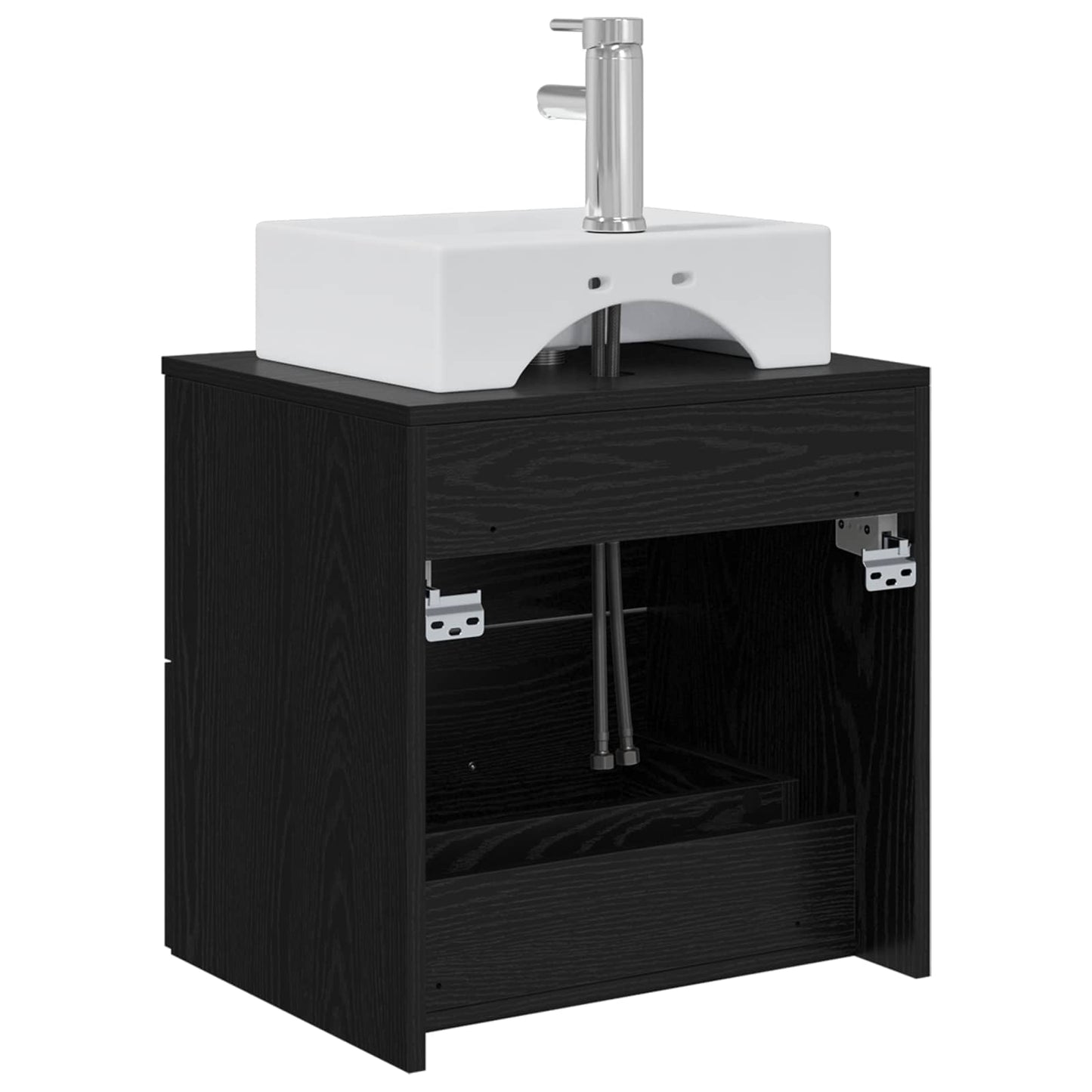 Vegghengt vaskeservant Svart eik 49,5 x 41 x 62,5 cm