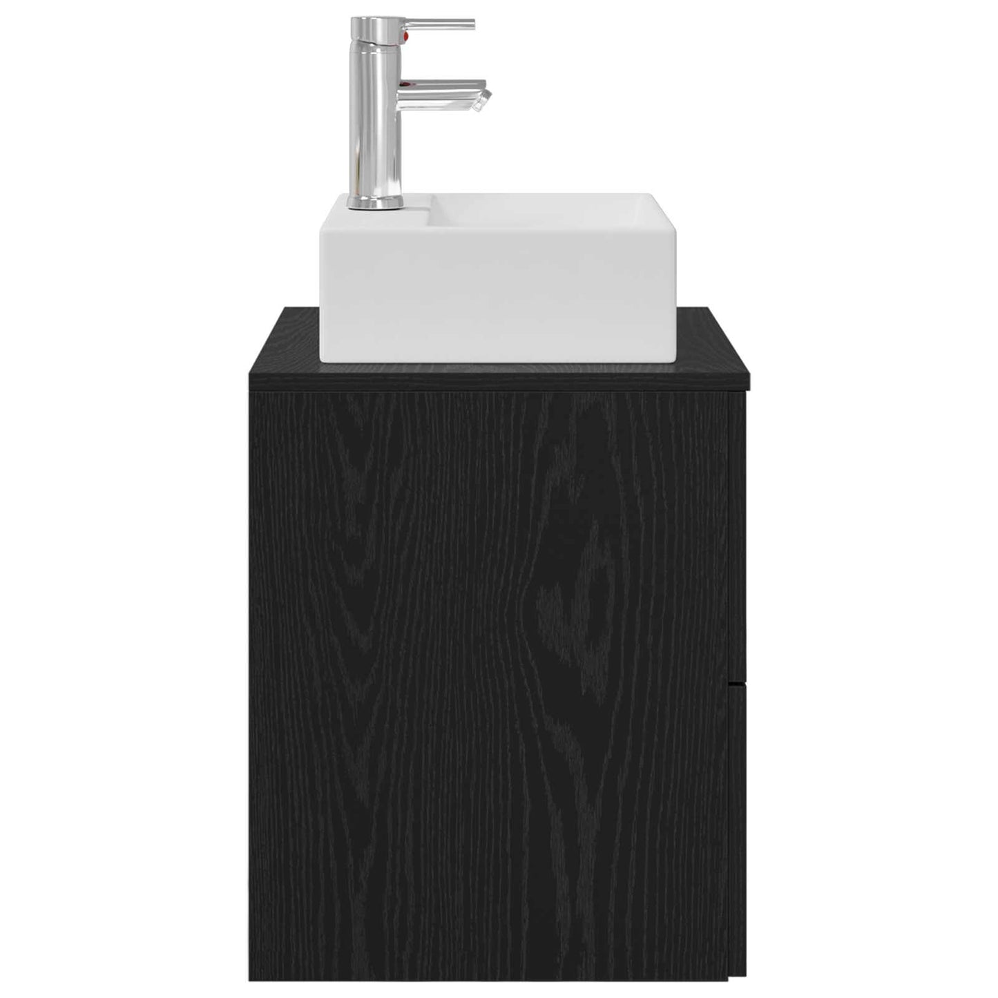 Vegghengt vaskeservant Svart eik 49,5 x 41 x 62,5 cm