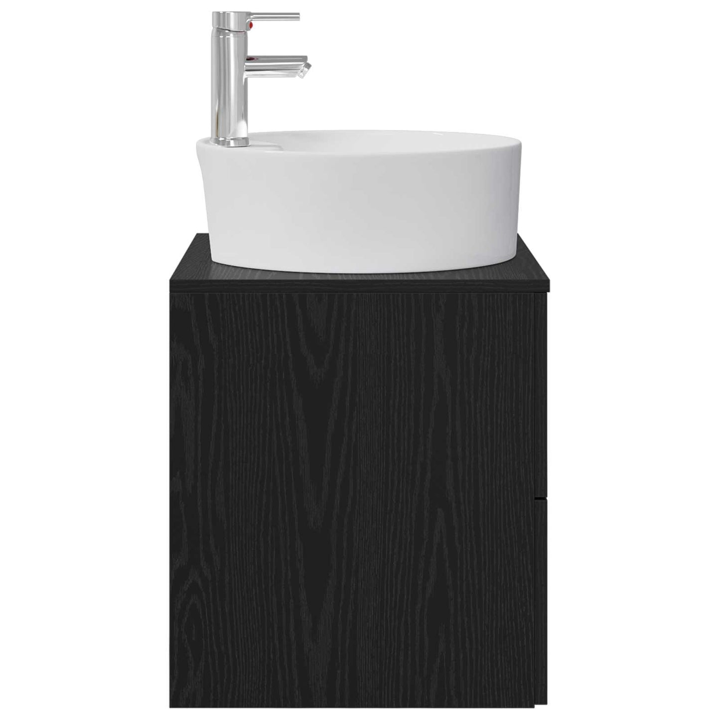 Vegghengt vaskeservant Svart eik 49,5 x 44,5 x 65 cm