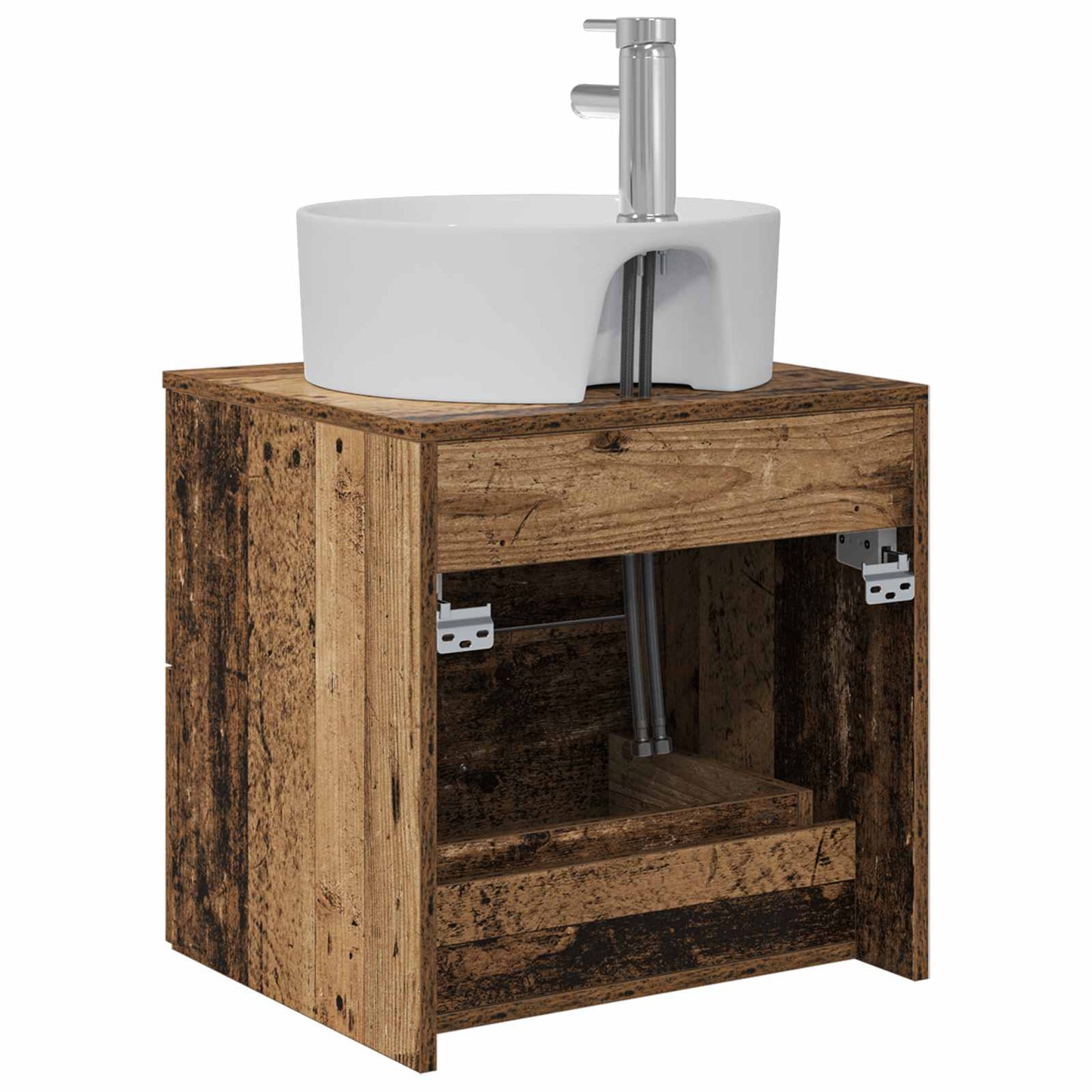 Vegghengt vaskeservant Gammelt tre 49,5 x 44,5 x 65 cm