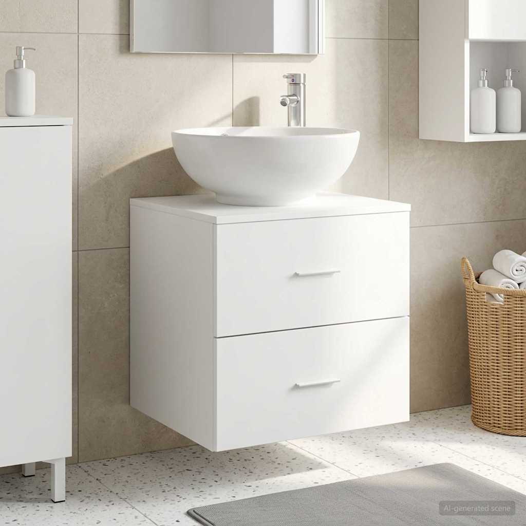 Vegghengt vaskeservant Hvit 49,5 x 44,5 x 66,5 cm