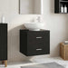 Vegghengt vaskeservant Svart eik 49,5 x 44,5 x 66,5 cm