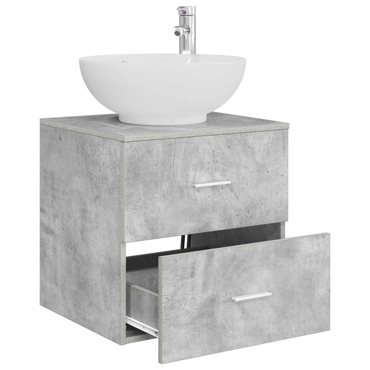 Vegghengt vaskeservant Betonggrå 49,5 x 44,5 x 66,5 cm