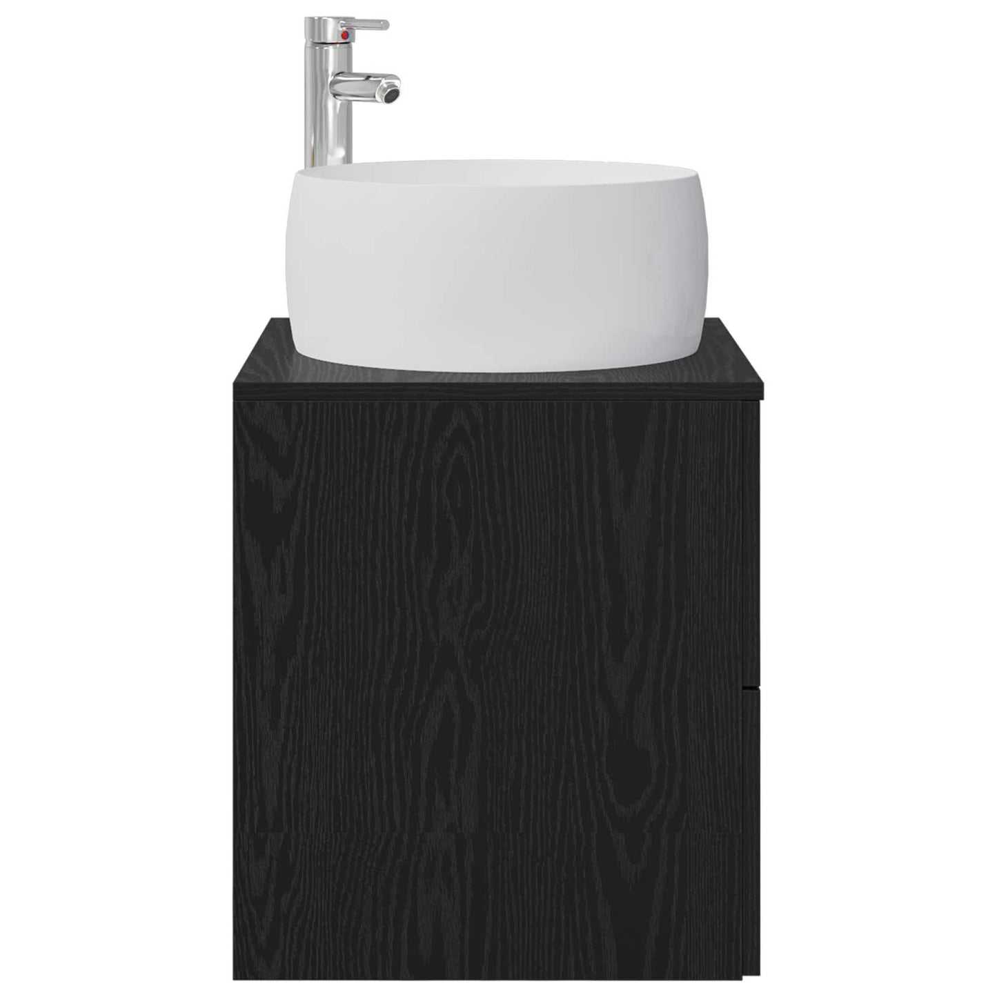 Vegghengt vaskeservant Svart eik 49,5 x 44,5 x 66 cm