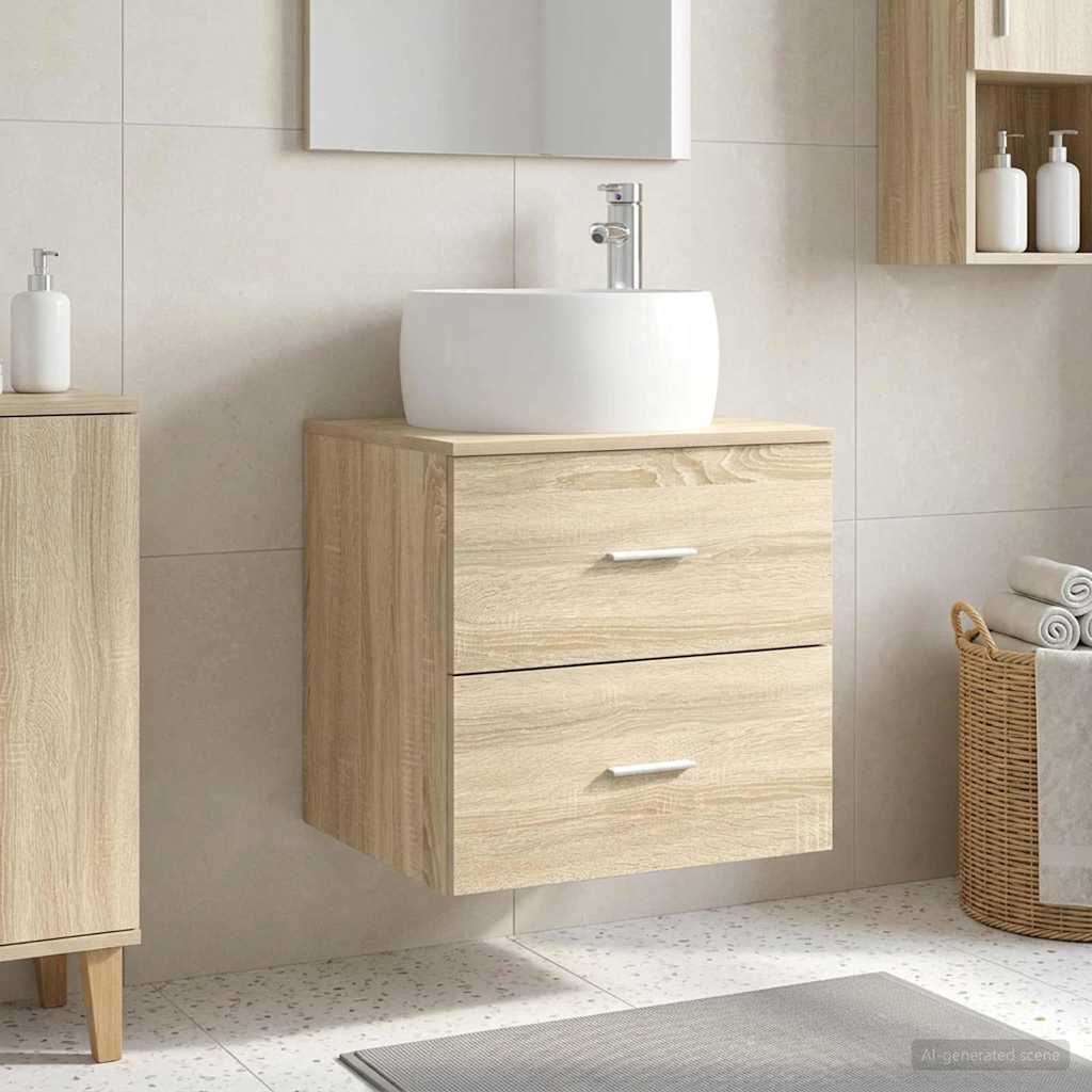 Vegghengt vaskeservant Sonoma eik 49,5 x 44,5 x 66 cm