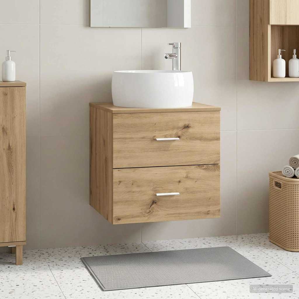 Vegghengt vaskeservant Artisan eik 49,5 x 44,5 x 66 cm
