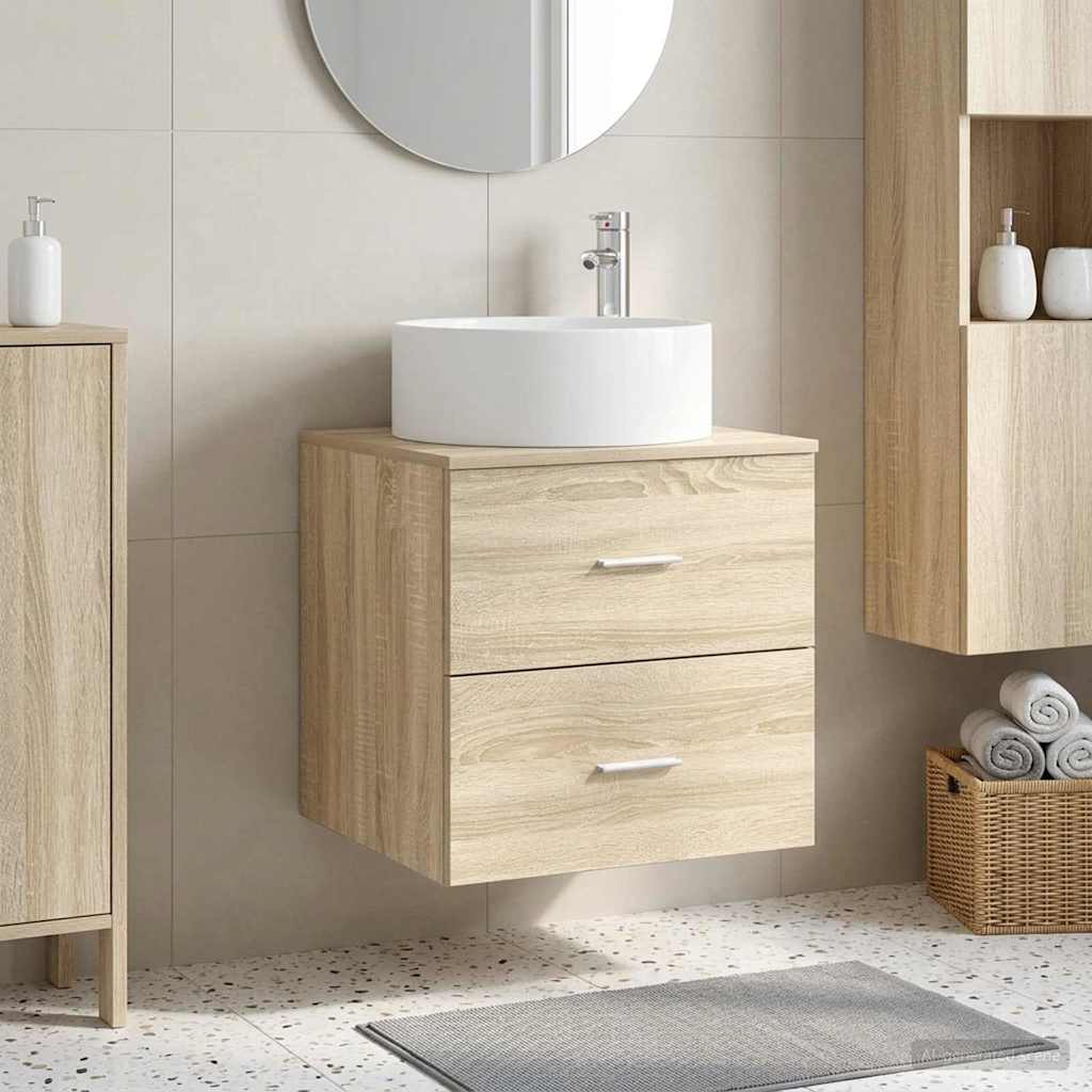 Vegghengt vaskeservant Sonoma eik 49,5 x 44,5 x 65,5 cm