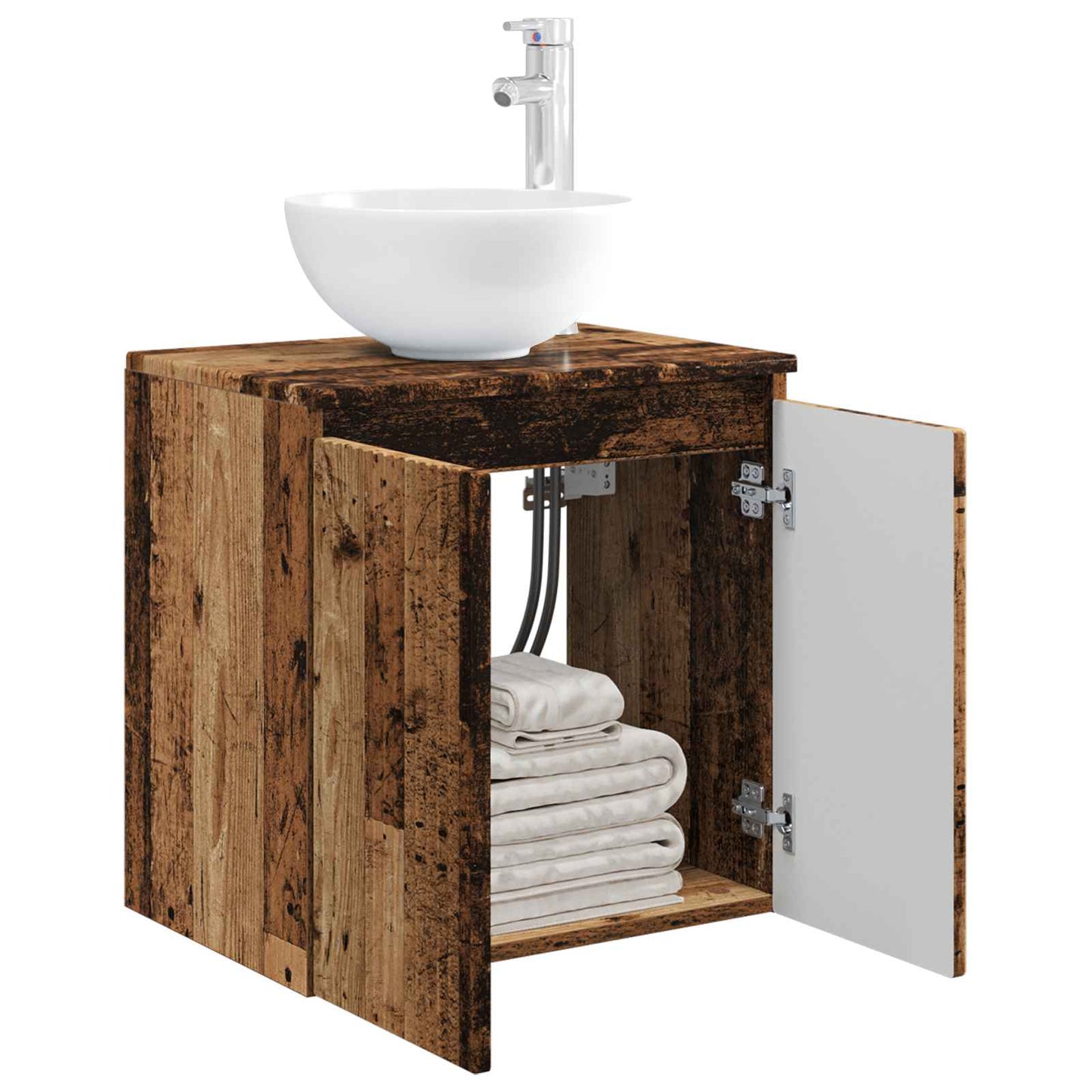 Vegghengt vaskeservant Gammelt tre 49,5 x 35 x 63 cm
