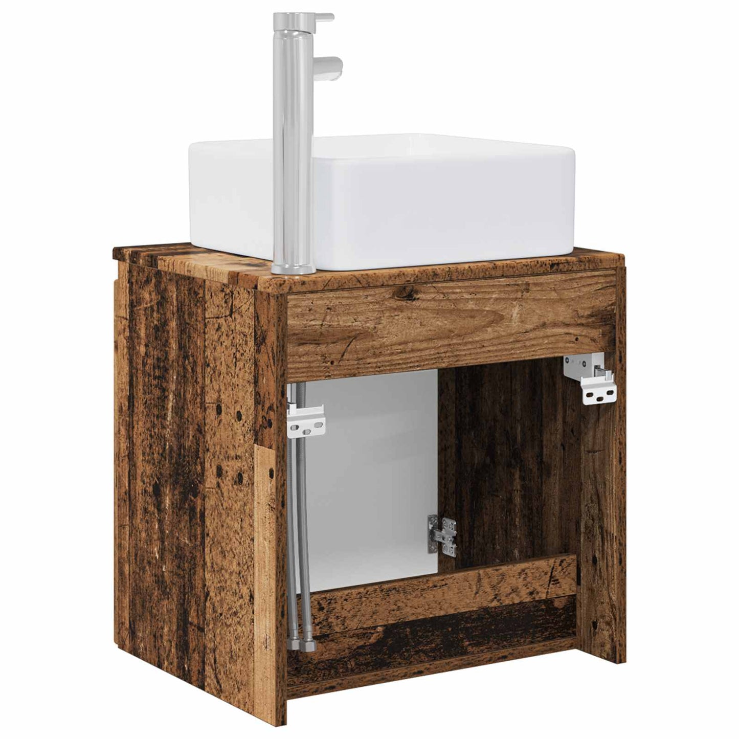 Vegghengt vaskeservant Gammelt tre 49,5 x 41 x 63 cm