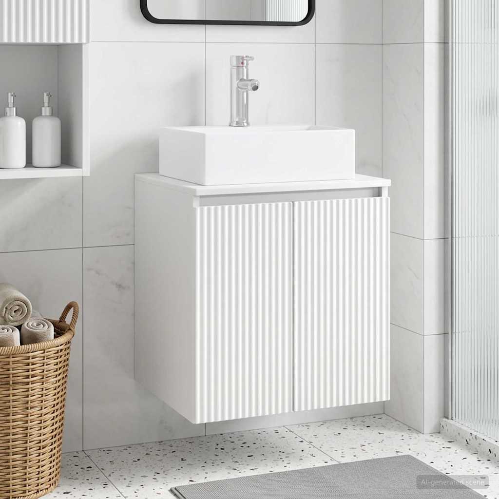 Vegghengt vaskeservant Hvit 49,5 x 41 x 62,5 cm Konstruert tre