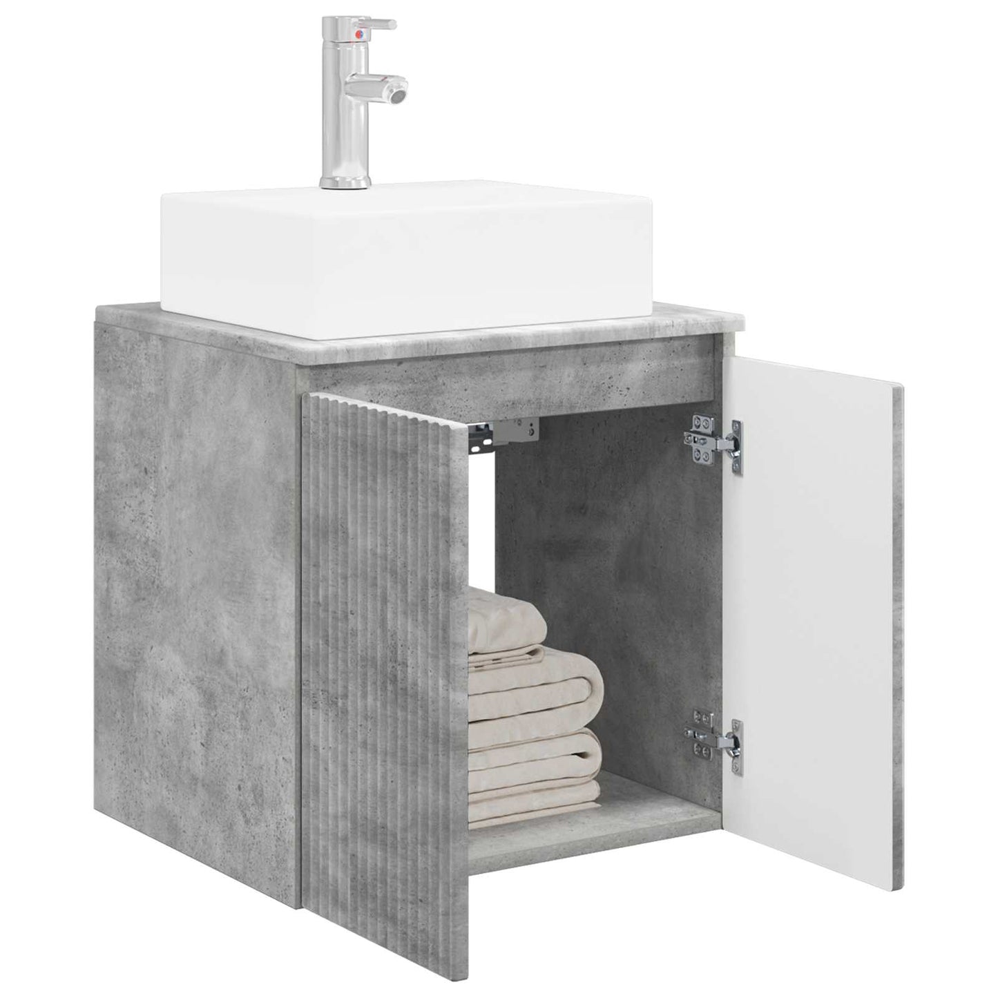 Vegghengt vaskeservant Betonggrå 49,5 x 41 x 62,5 cm