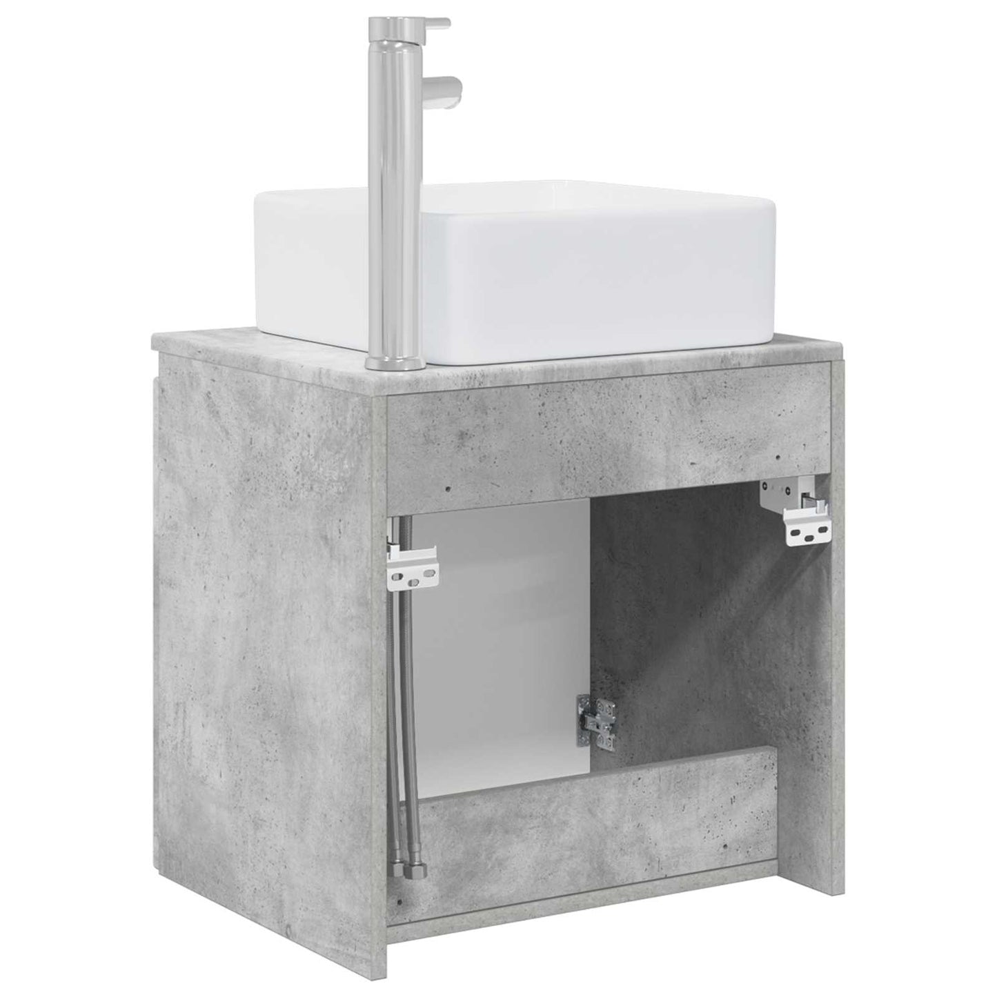 Vegghengt vaskeservant Betonggrå 53 x 35 x 63 cm Konstruert tre