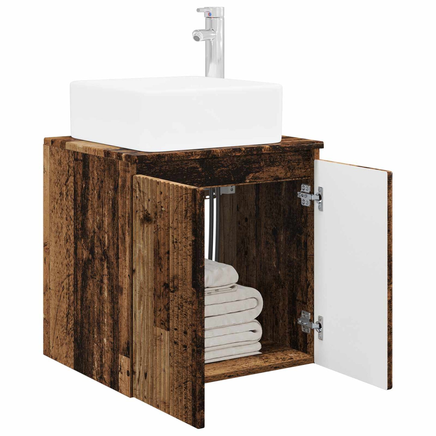 Vegghengt vaskeservant Gammelt tre 53 x 35 x 63 cm