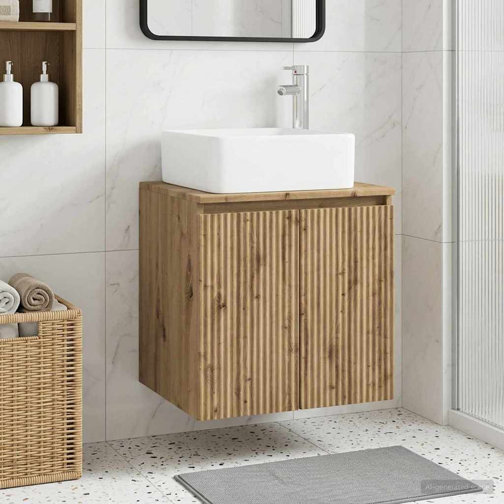 Vegghengt vaskeservant Artisan eik 53 x 35 x 63 cm