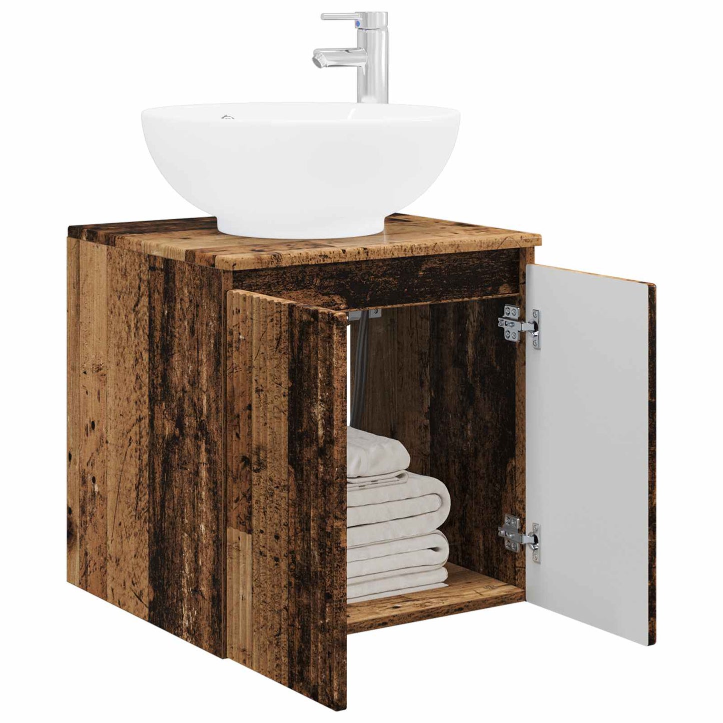 Vegghengt vaskeservant Gammelt tre 49,5 x 44,5 x 65 cm
