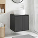 Vegghengt vaskeservant Svart 49,5 x 44,5 x 66 cm Konstruert tre