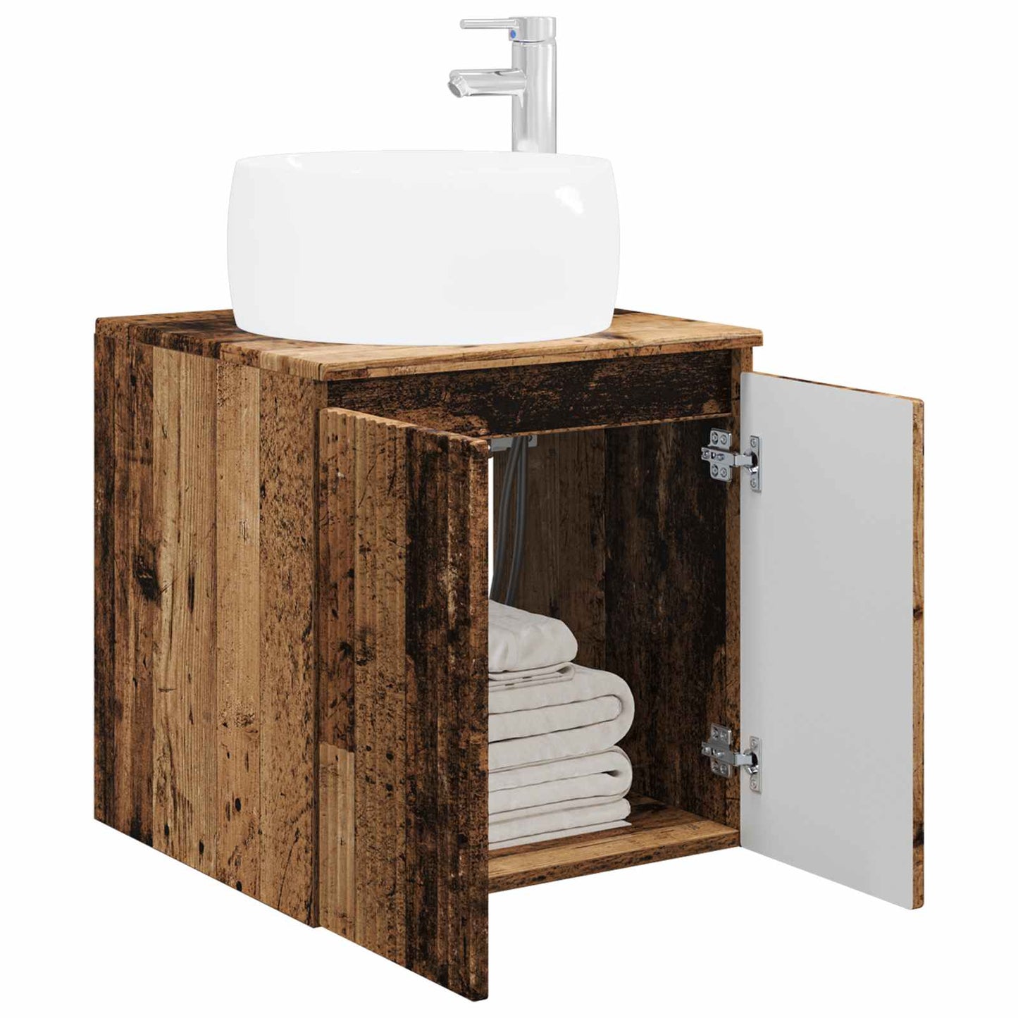 Vegghengt vaskeservant Gammelt tre 49,5 x 44,5 x 66 cm