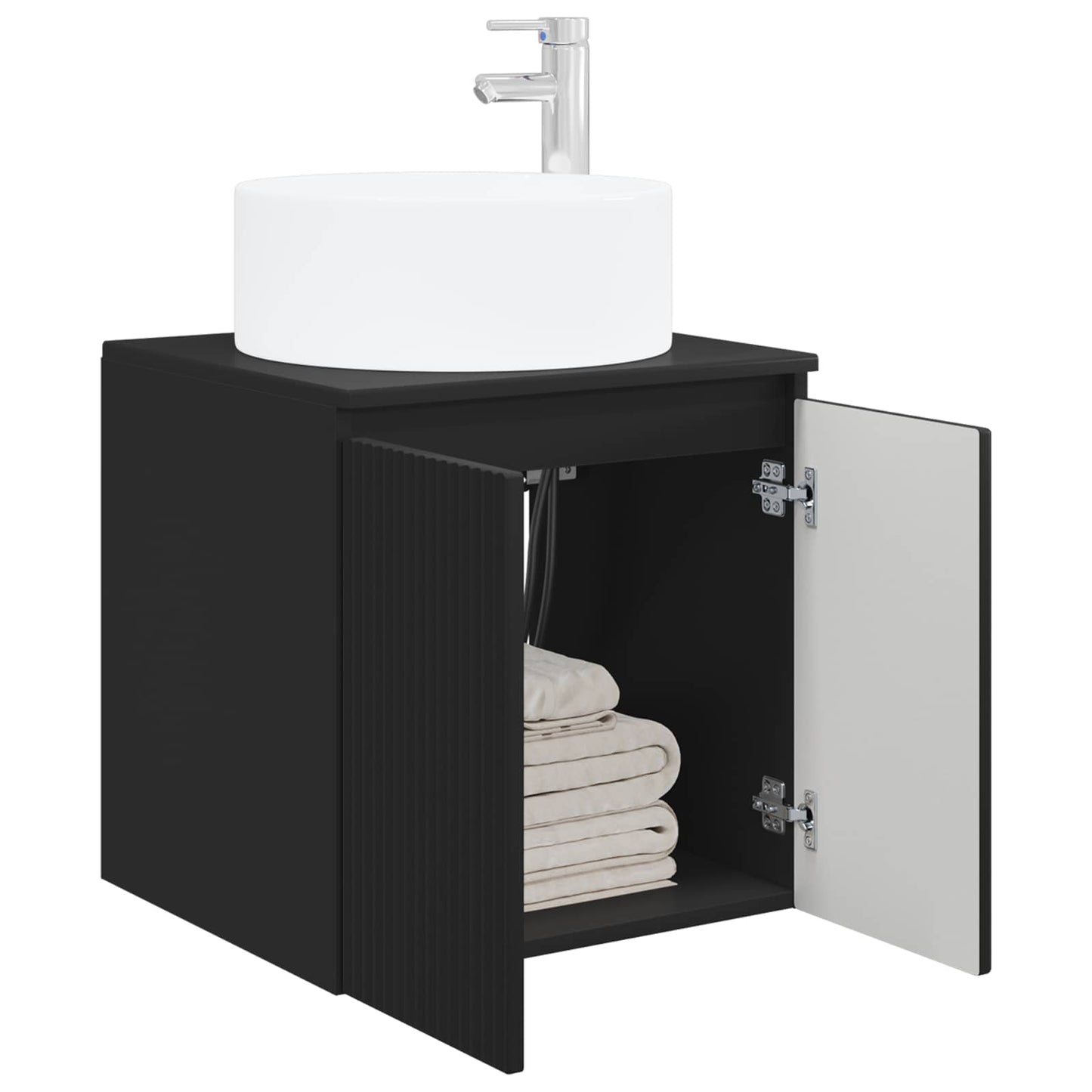 Vegghengt servantkommode Svart 49,5 x 44,5 x 65,5 cm