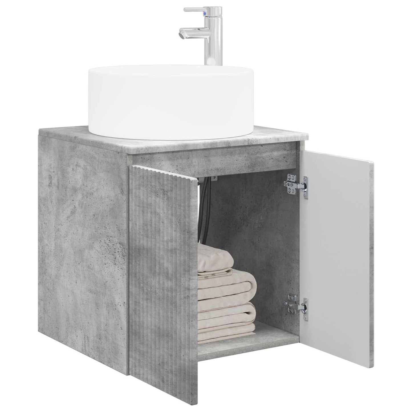 Vegghengt servantkommode Betonggrå 49,5 x 44,5 x 65,5 cm