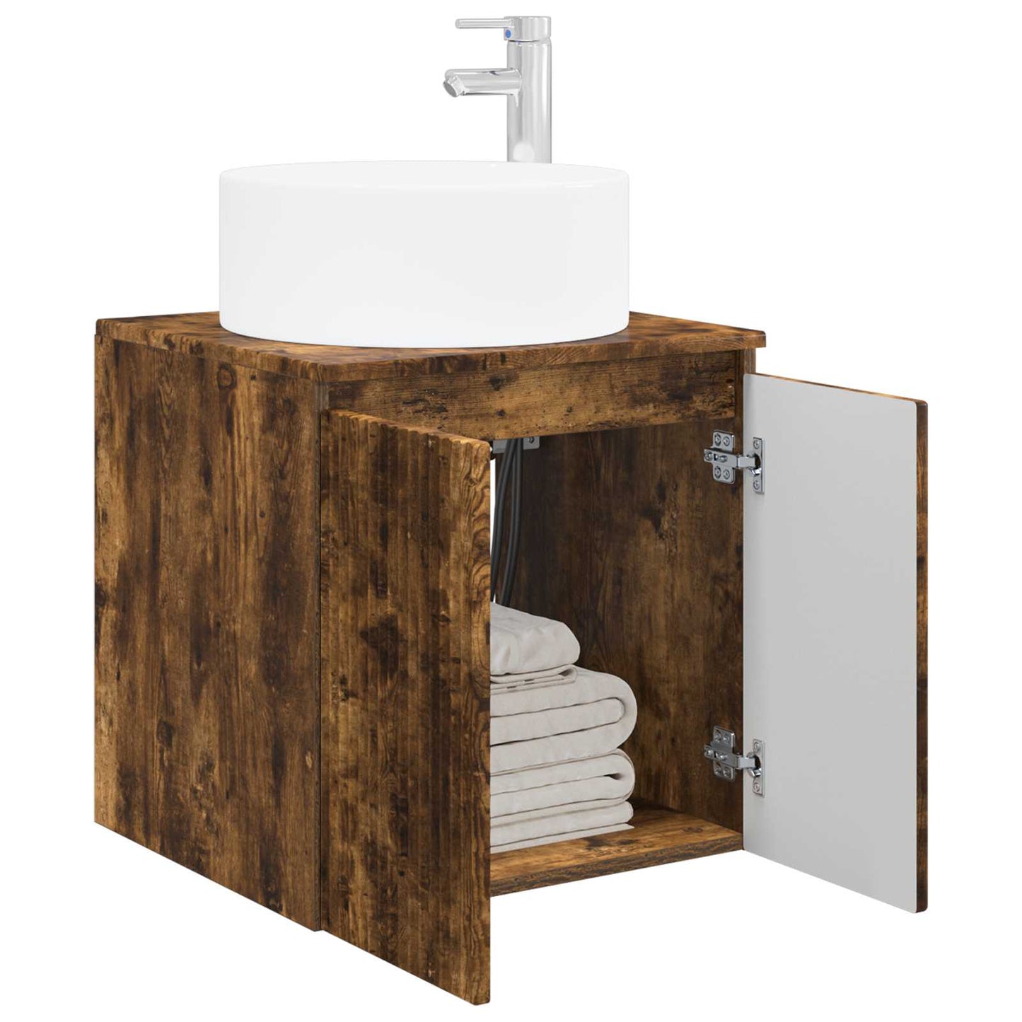 Vegghengt servantkommode Røkt Eik 49,5 x 44,5 x 65,5 cm