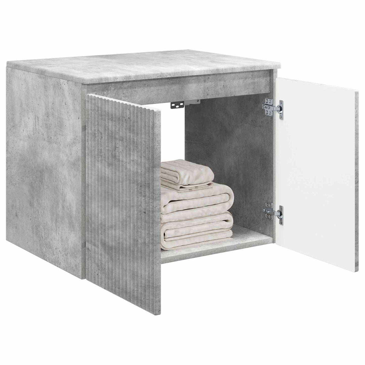 Vegghengt Badskap Betonggrå 62,5 x 44,5 x 50 cm Konstruert tre