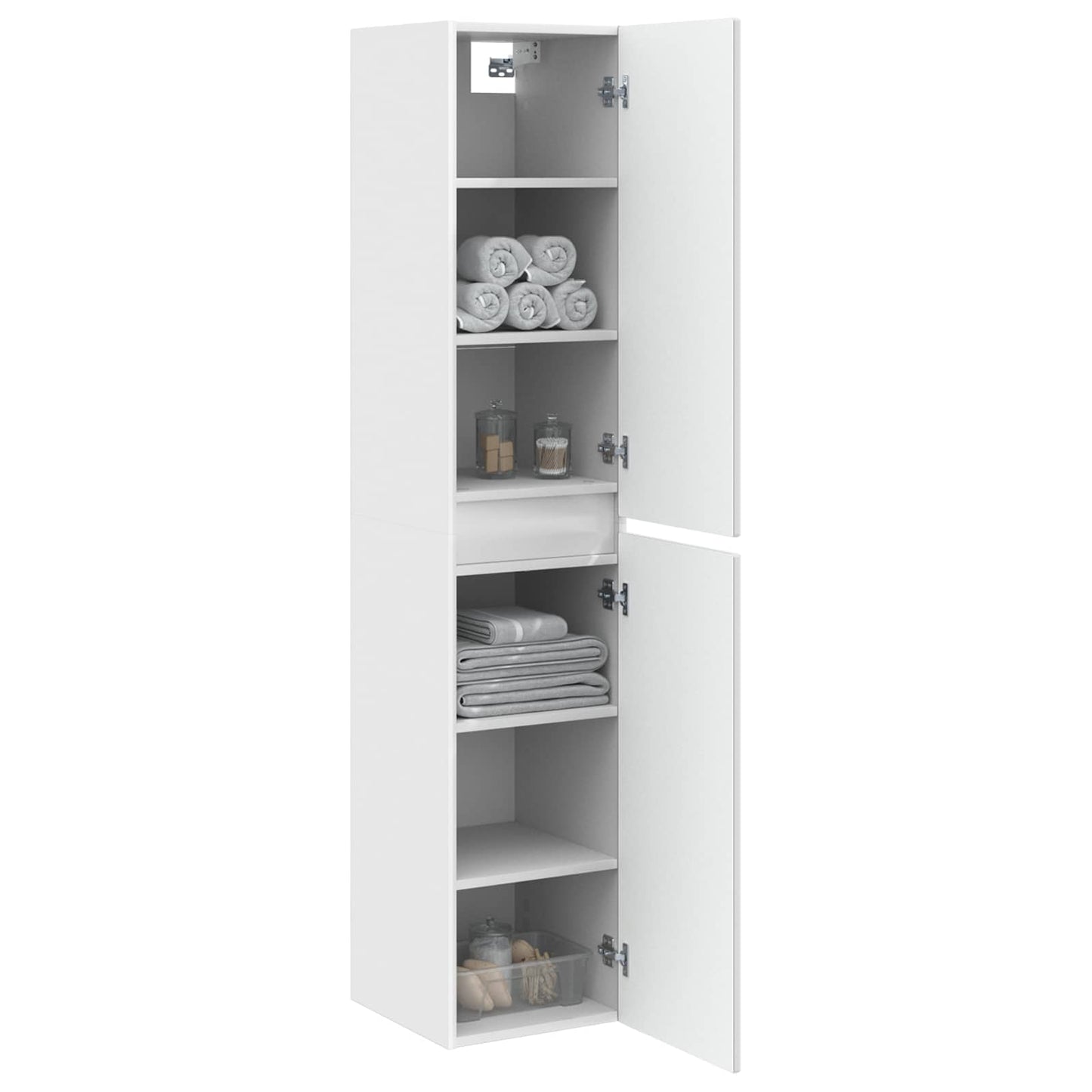 Vegghengt Badskap Hvit 33 x 34,5 x 160 cm Konstruert tre
