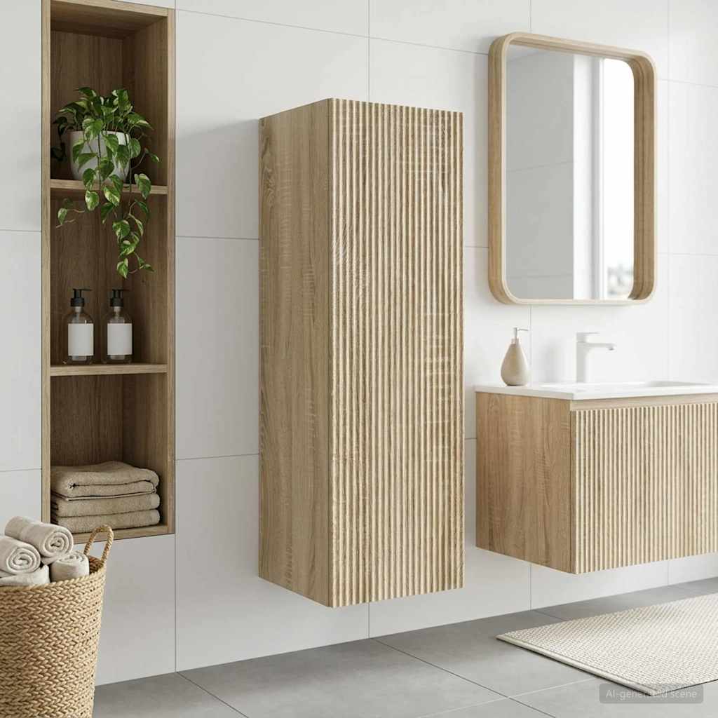 Vegghengt Badskap Sonoma eik 33 x 34,5 x 60 cm Konstruert tre