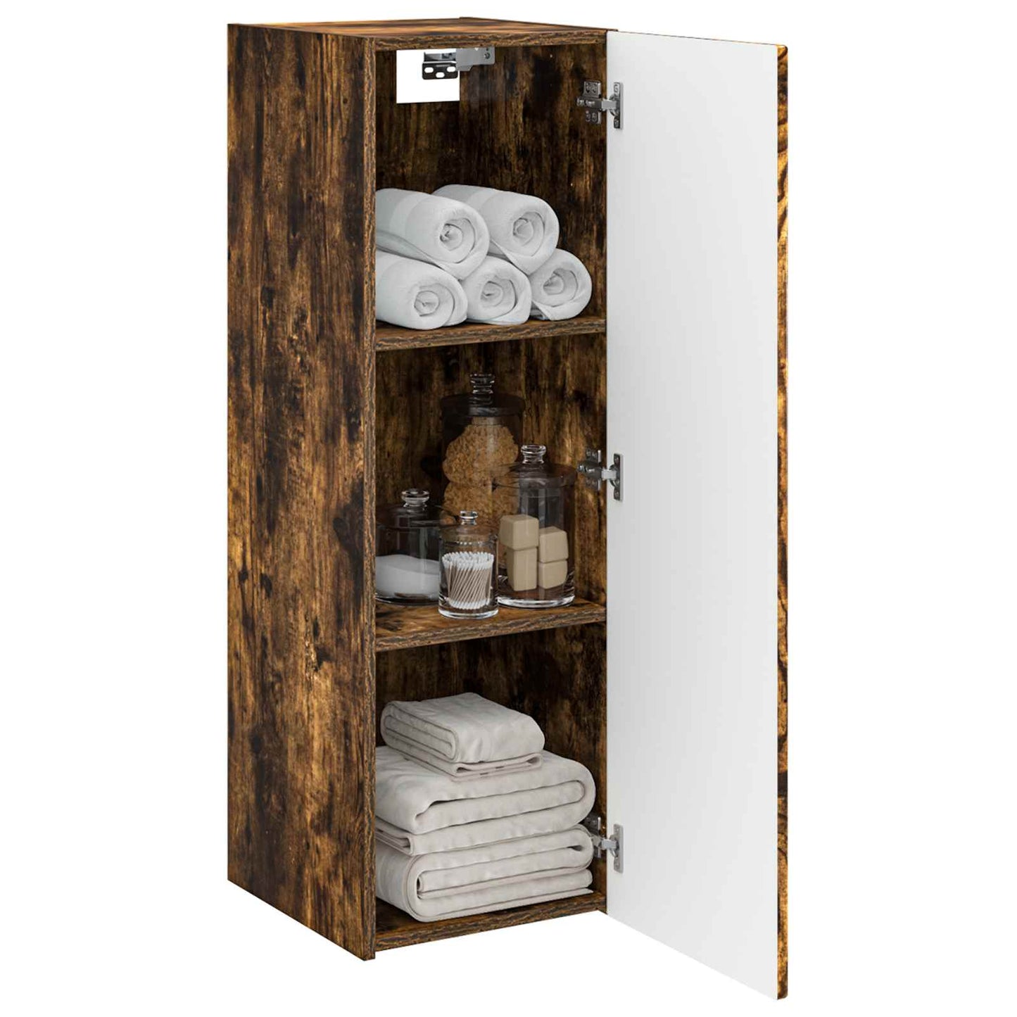 Vegghengt Badskap Røkt Eik 33 x 34,5 x 60 cm Konstruert tre