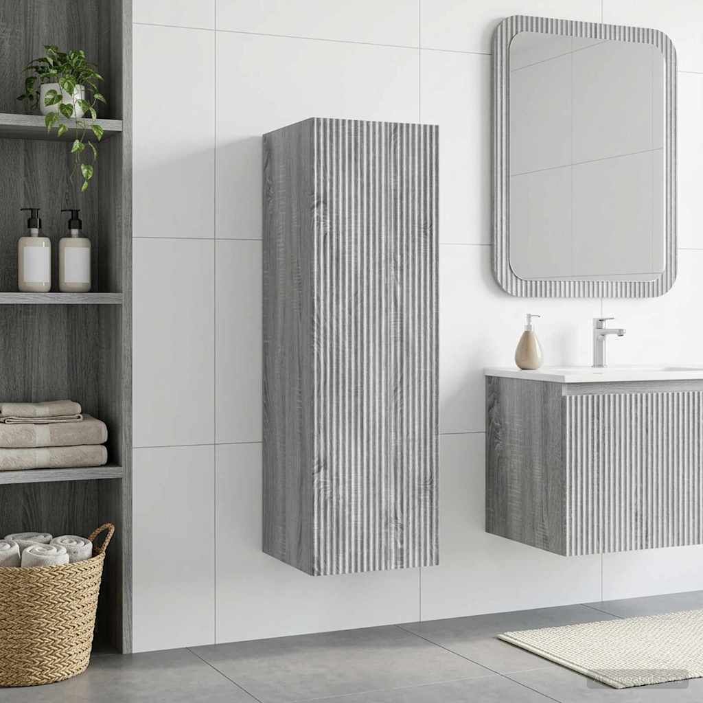 Vegghengt Badskap Grå Sonoma 33 x 34,5 x 60 cm Konstruert tre