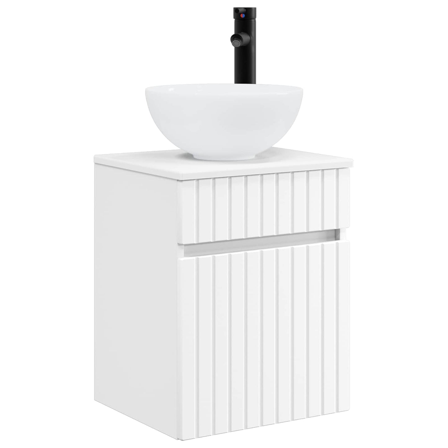 Vegghengt servantkommode Hvit 39 x 35 x 63 cm Konstruert tre