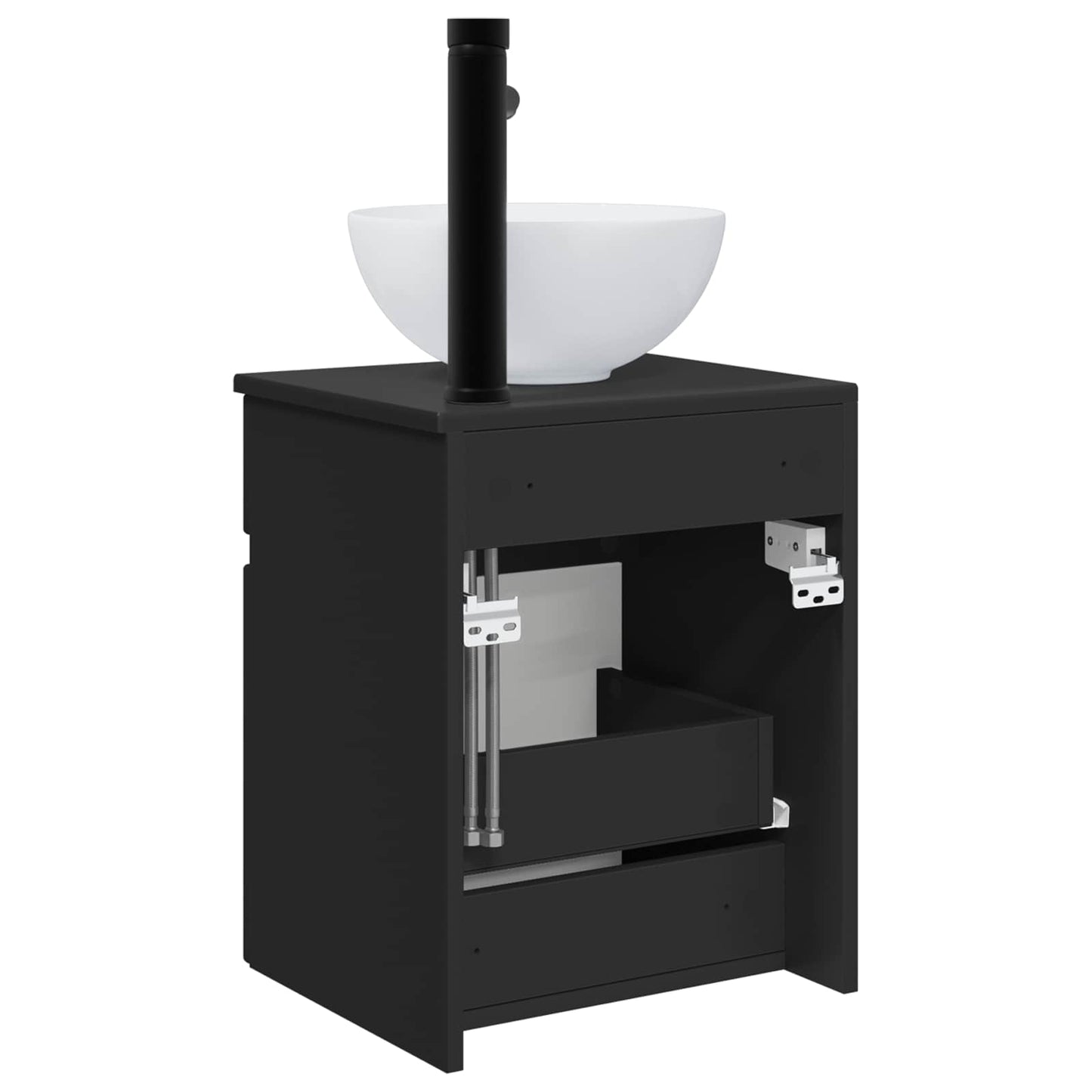 Vegghengt servantkommode Svart 39 x 35 x 63 cm Konstruert tre