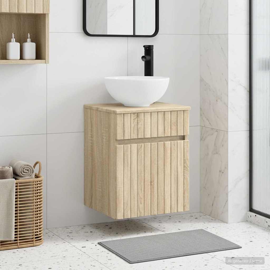 Vegghengt servantkommode Sonoma eik 39 x 35 x 63 cm