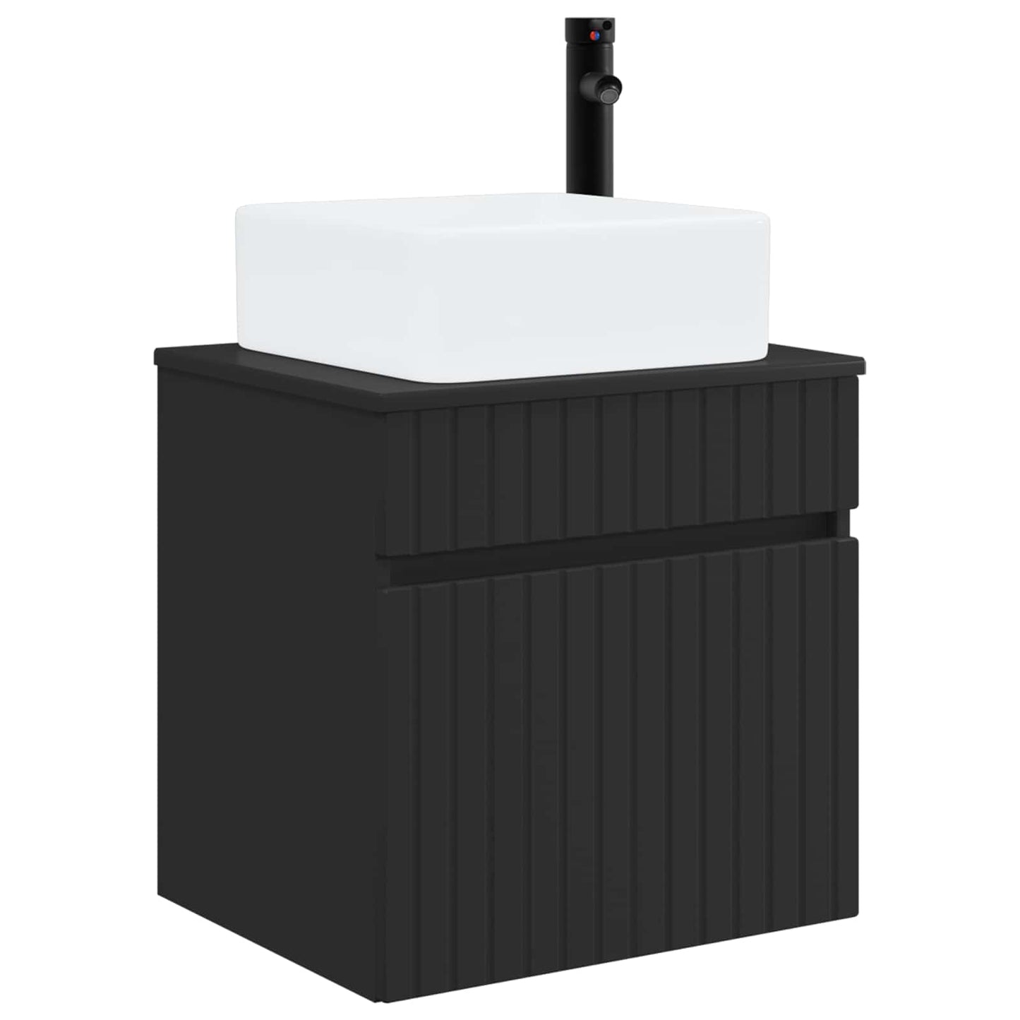 Vegghengt servantkommode Svart 49 x 41 x 63 cm Konstruert tre