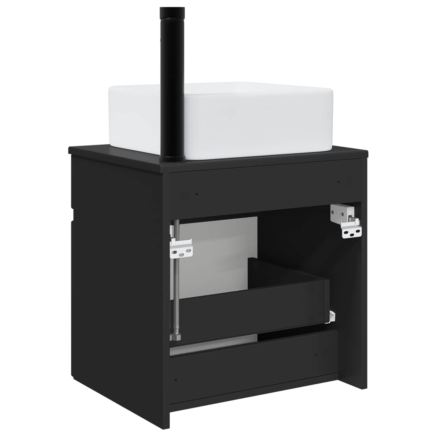Vegghengt servantkommode Svart 49 x 41 x 63 cm Konstruert tre