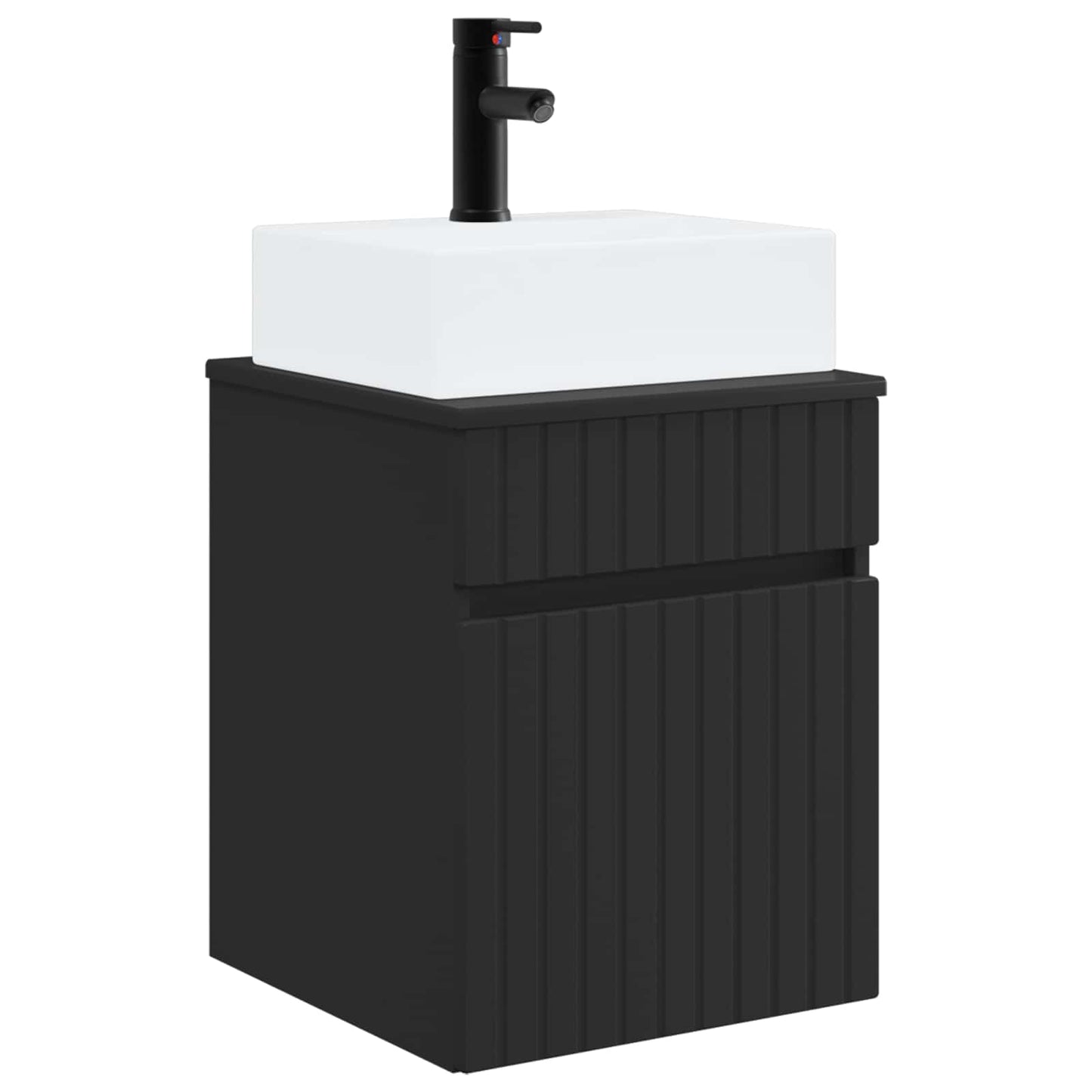 Vegghengt Servantskap Svart 39 x 41 x 62,5 cm Konstruert tre
