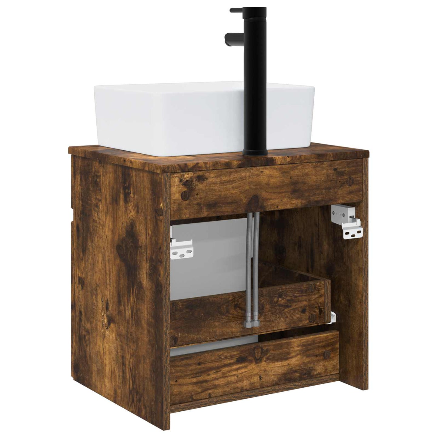 Vegghengt servantkommode Røkt Eik 49 x 41 x 63 cm