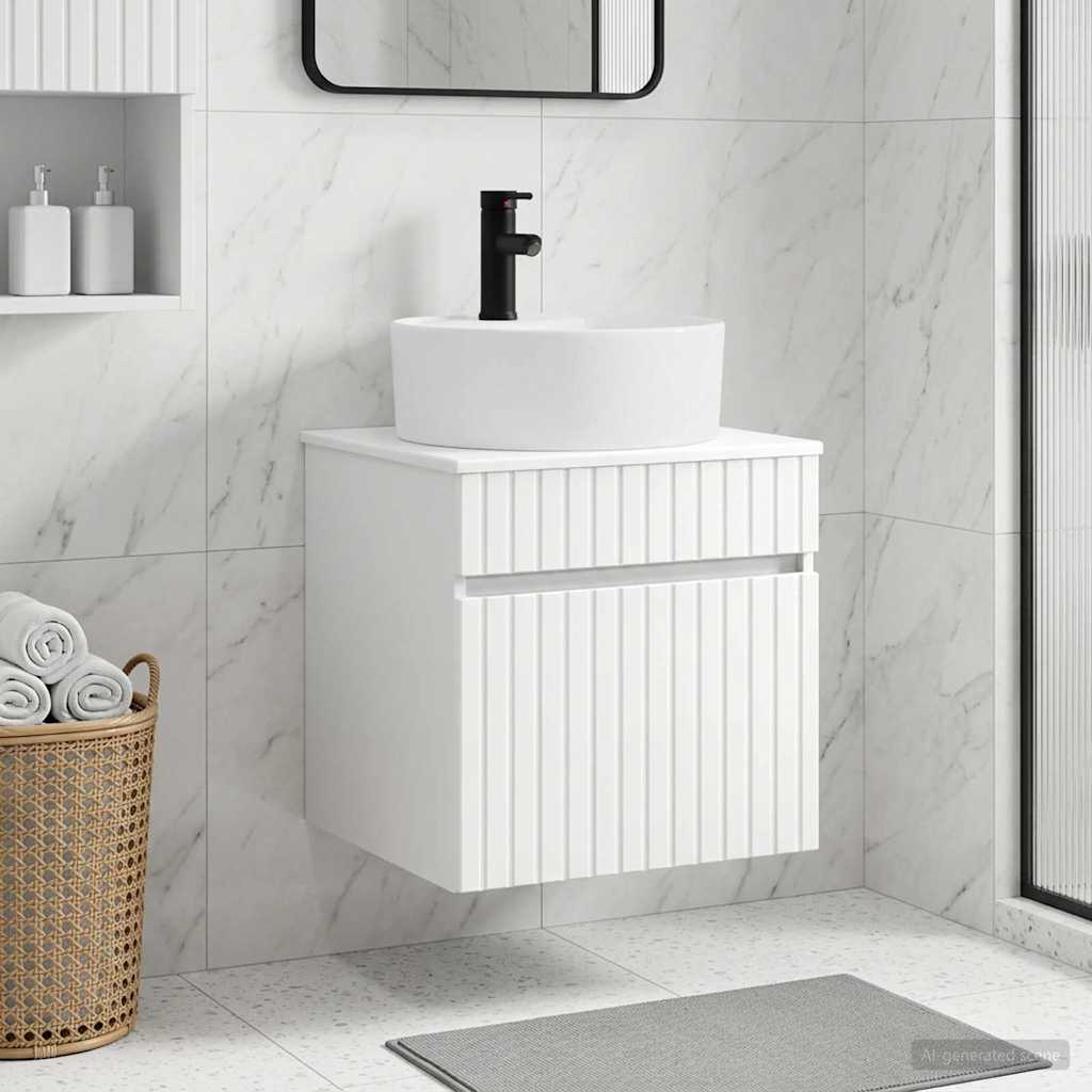 Vegghengt servantkommode Hvit 49 x 44,5 x 65 cm Konstruert tre