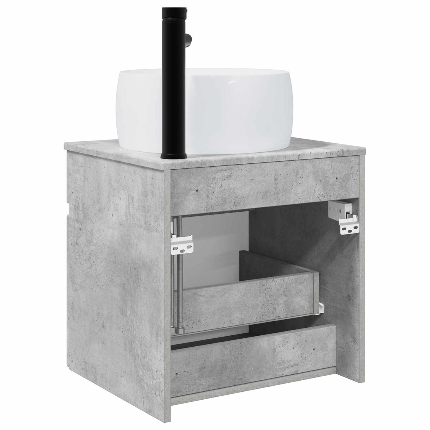 Vegghengt servantkommode Betonggrå 49 x 44,5 x 66 cm