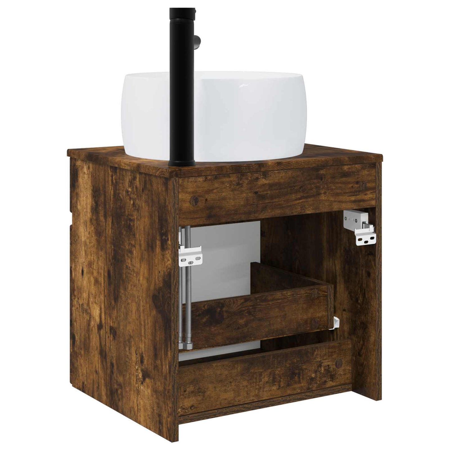 Vegghengt servantkommode Røkt Eik 49 x 44,5 x 66 cm